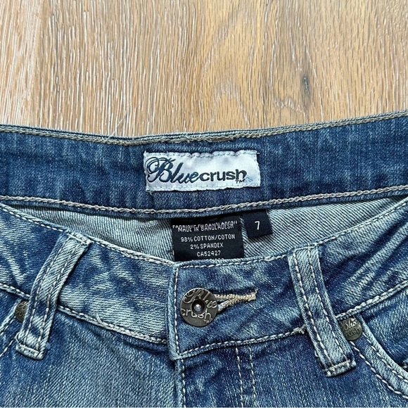 Bluecrush Denim Straight Leg Blue Jeans - Size 7 - Picture 7 of 12